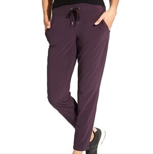 90 Degree Women's Stretch Drawstring Pants Plum Purple Medium